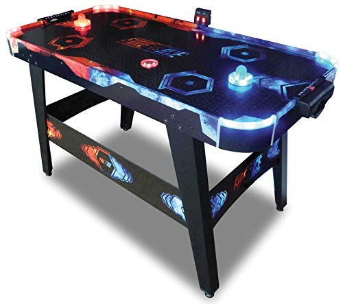 Carromco Airhockey Tisch Fire & Ice - Air hockey Spieltisch mit LED...
