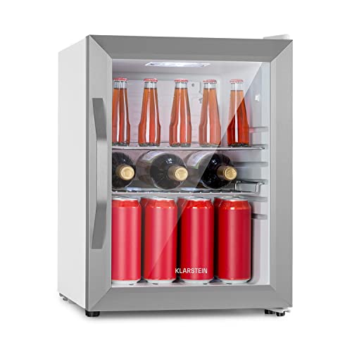 Klarstein Beersafe Crystal White Bierkühlschrank, Getränkekühlschrank mit...
