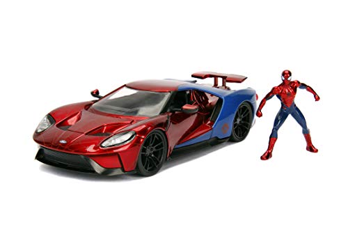 Jada Toys 253225002 Marvel Spiderman 2017 Ford GT, 1:24 Modellauto inkl....