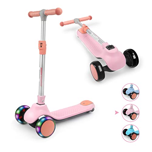 BremToy Kinderroller, Kinder Scooter mit Höhenverstellbarem Lenker, Tretroller...