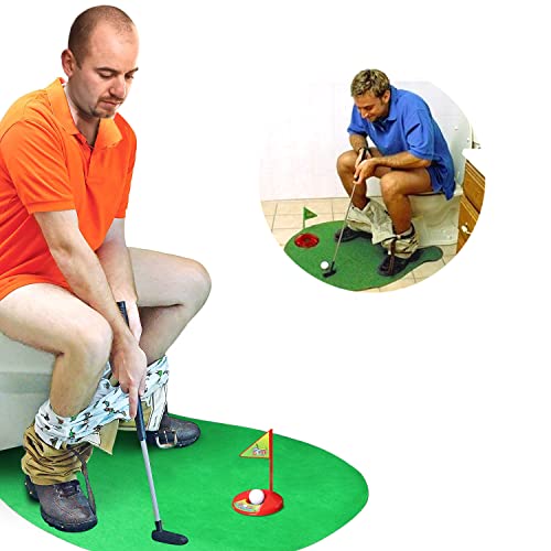 Neuheit Platz Toilette Golf Spielset - Üben Sie Minigolf in jeder...