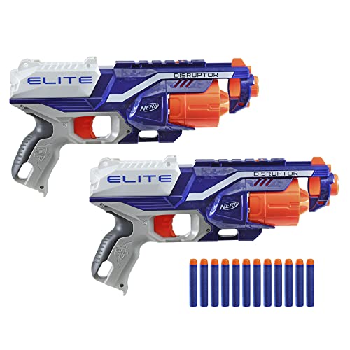 Nerf Elite Disruptor 2er-Pack – 2 Disruptor Blaster, 12 Nerf Elite Darts –...