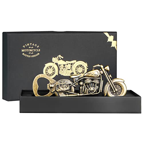 Geschenke für Männer, WZLEMOM Vintage Motorrad Bier Flaschenöffner, Mit 10...