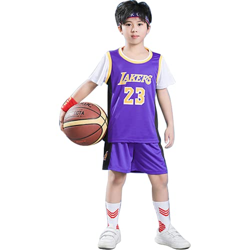 FUTERLY Basketball Trikot Kinder - 2 Stücke Jungen Basketball Trikot Kurzarm...