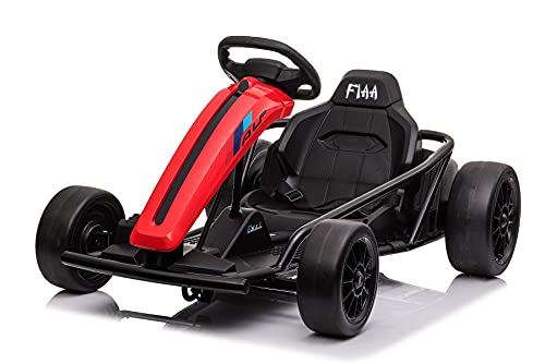 Driftkart Drift-CAR 24V, rot, Glatte Drifträder, 2 x 350W Motor, Driftmodus bei...