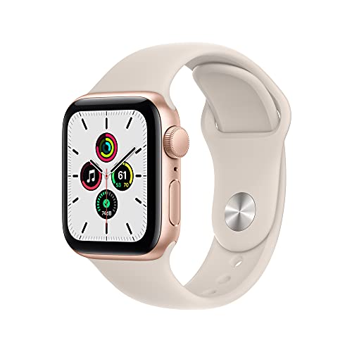 2021 Apple Watch SE (GPS, 40mm) - Aluminiumgehäuse Gold, Sportarmband...