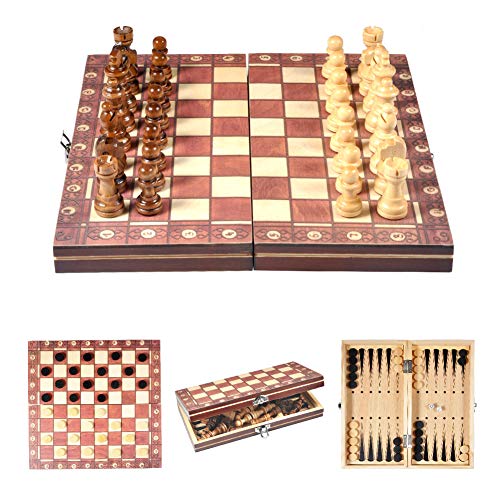 Schachspiel Schachbrett Chess Board Schachbrett Schach Holz Reise Magnetische...