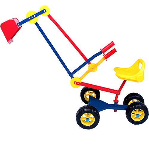 Spielwerk Deuba Kinderbagger Sitzbagger 360 Grad drehbar Kippschaufel Sitz...