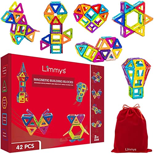 Limmys Magnetische Bausteine – Magnet Spielzeug Kinder ab 3 4 5 6 7 8 Jahre -...