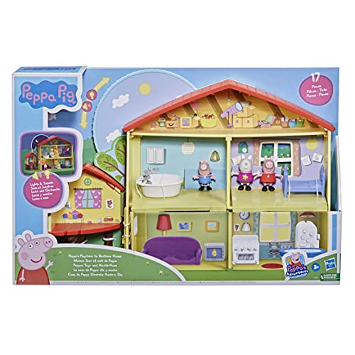 Peppa Pig Peppa’s Adventures Peppas Tag- und Nacht-Haus, Spielhaus mit...