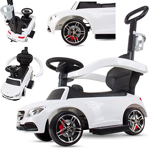 Rutschauto ab 1 Jahr, schubstange bobbycar, Mercedes in rot, blau, Weiss,...