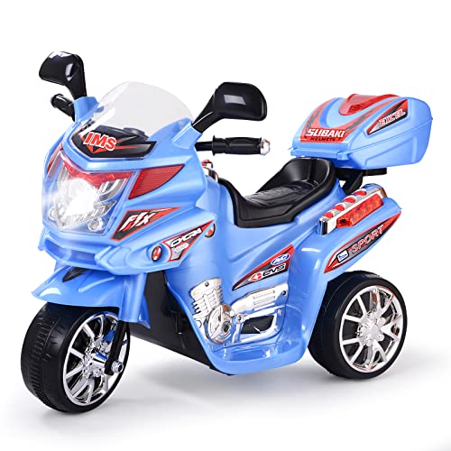 DREAMADE 6V Elektro Kindermotorrad, Kinder Motorrad, Kinderfahrzeug mit Musik &...