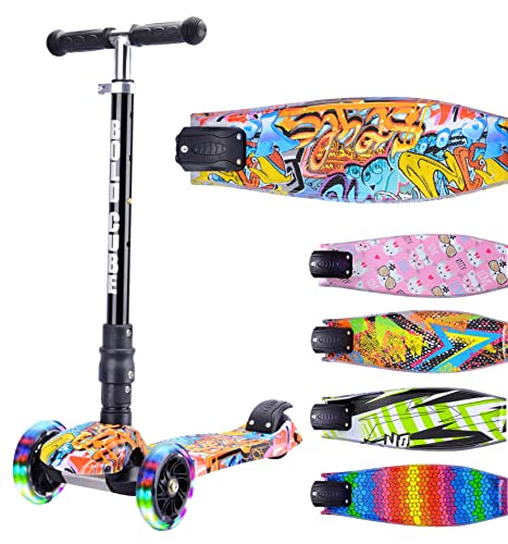 BOLDCUBE Dreirad Roller mit PU LED Räder - ab etwa 5 Jahre - 4 Stufen...