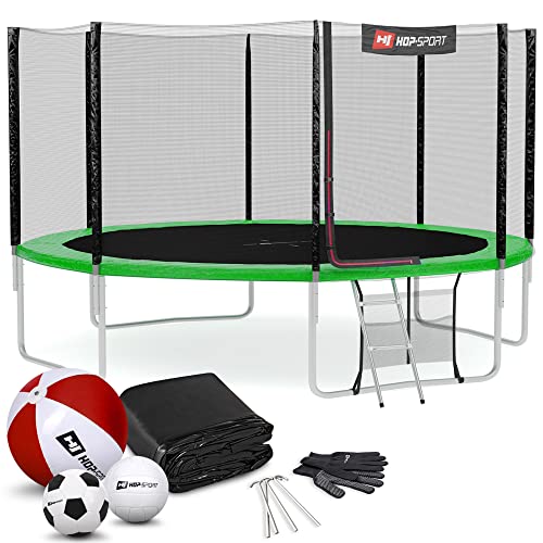 Hop-Sport Trampolin Outdoor Ø 490 cm – Gartentrampolin Komplettset mit...