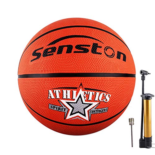 Senston Basketball Größe 7 mit Pumpe, für Kinder/Jugendliche, Basketballspiel...