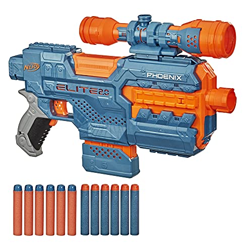 Elite 2 Phoenix CS-6 motorisierter Blaster, 12 Nerf Darts, 6-Dart Clip-Magazin,...