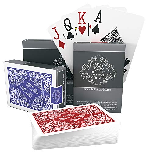 Bullets Playing Cards - 2X wasserfeste Designer Profi Plastik Pokerkarten mit...