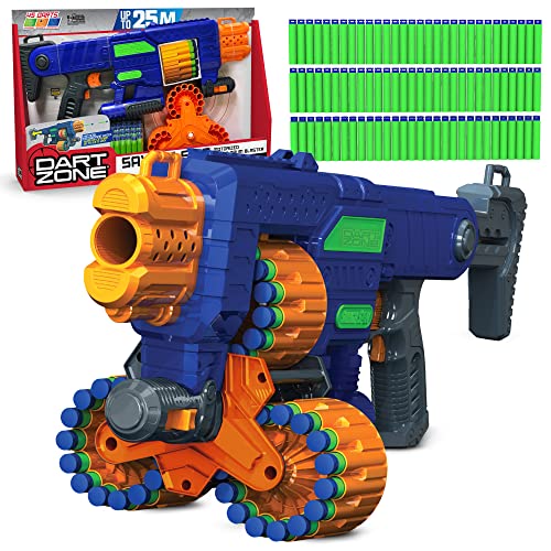 Dart Zone Savage Spin Triple-Trommel motorisierte Schaumstoffpistole –...