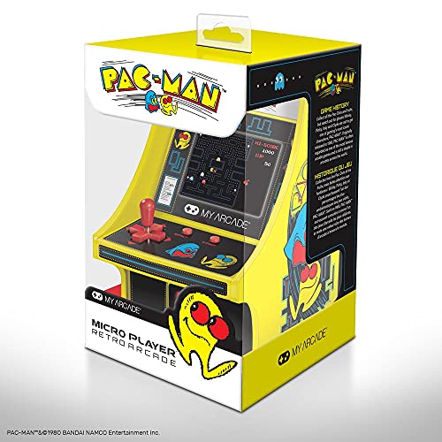 dreamGEAR 6 Zoll Collectible Retro Pac-Man Micro Player, gelb