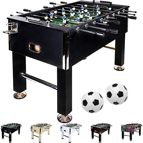 GAMES PLANET Kickertisch Leeds in 6 Farben, Tischfußball, Tischkicker, inkl. 4...