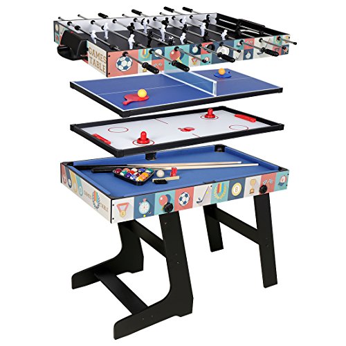 HLC 4-in-1-Spieltisch Kombt-Tisch für Poolbillard/Air...