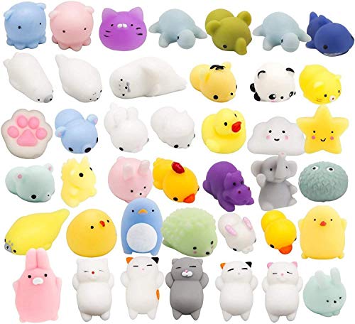 BeYumi 40 Stück Niedliches Animal Mochi Squeeze, Kawaii Mini Soft Tier Squeeze...