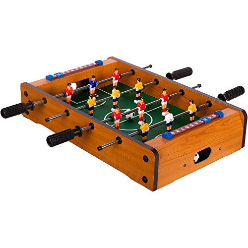 GAMES PLANET Maxstore Mini-Tisch-Kicker Tischfussball „Dundee“, helles...