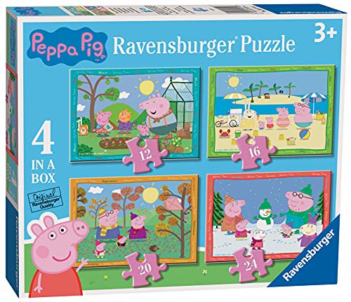 Ravensburger Peppa Pig Four Seasons 10,2 cm Box (12, 16, 20, 24 Teile) Puzzles...