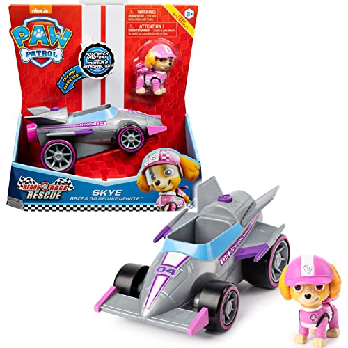 PAW Patrol - Skyes Race & Go Deluxe Basis Fahrzeug mit Figur (Ready, Race,...