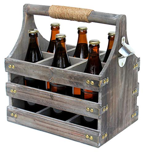 DanDiBo Bierträger aus Holz mit Öffner 93860 Flaschenträger Flaschenöffner...