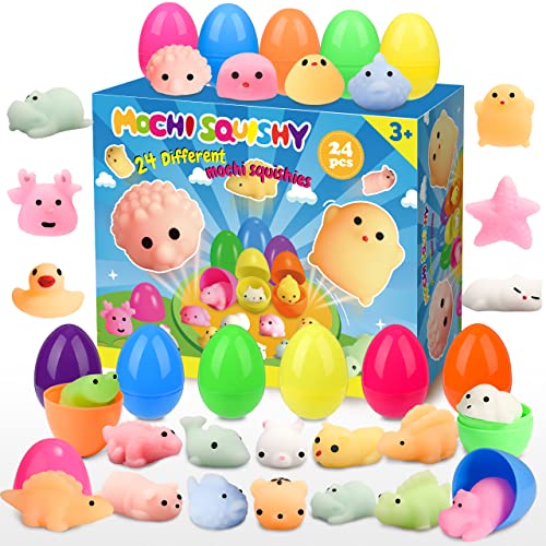 Mitgebsel Kindergeburtstag Mini Fidget Toy Set: 24 Stück Mochi Squishy Set &...