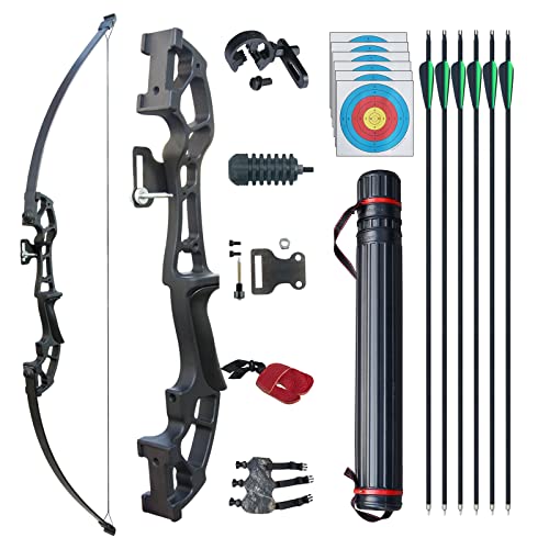 D&Q Pfeil und Bogen Set Bogenschießen für Erwachsene Recurve Bogen rechte Hand...