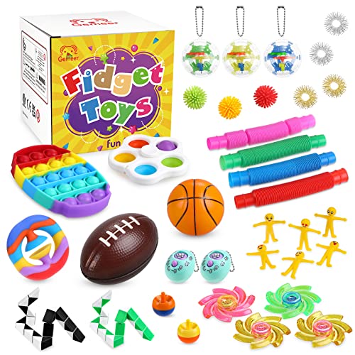 Gemeer Pop Fidget Toys Set - 35 Stück Anti Stress Spielzeug mit Sensory...