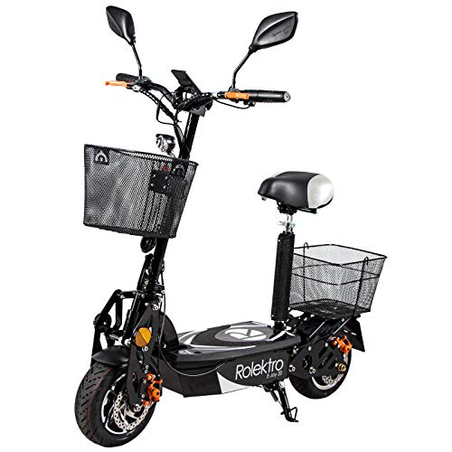 Rolektro E-Joy 20 Faltbarer Elektromoped - 20 km/h E-Moped mit Sitz 500W E-Mofa...