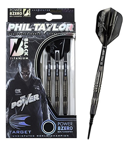 20 g Dartset (3 Stk) Power 8Zero Black Titanium Phil Taylor Target