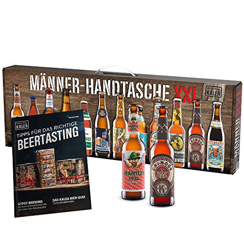 KALEA Männerhandtasche XXL, 12 Biere von Privatbrauereien aus Deutschland,...