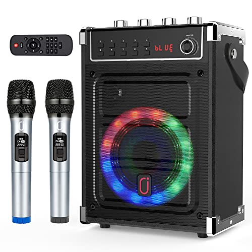 JYX Karaoke Anlage mit 2 Mikrofonen, Lautsprecher Bluetooth Karaoke System PA...