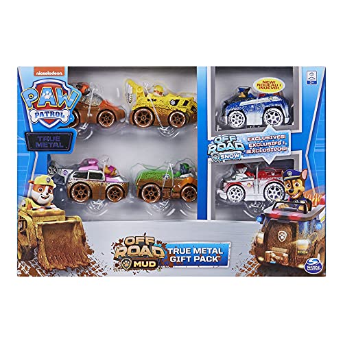 PAW Patrol True Metal Geschenkset mit sechs Metall - Fahrzeugen - Offroad Mud...