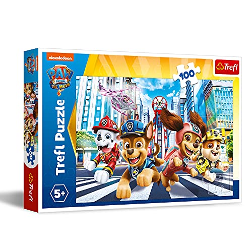 Trefl 16414 Das Heldenteam, PAW Patrol 100 Teile, für Kinder ab 5 Jahren Puzzle