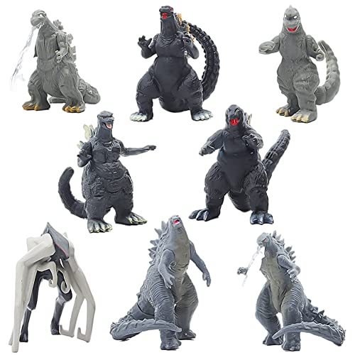 TNMV Godzilla Figuren 8 Stück Godzilla Modell Ornamente Dekoration,Dinosaurier...