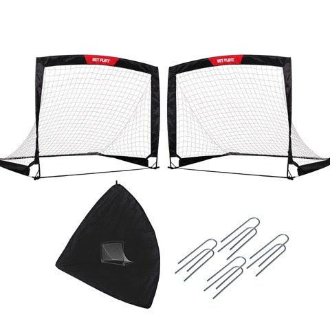 NET PLAYZ - 2er Set faltbar Tor - Fußball-Tor Pop Up - Fussballtor klappbar 120...