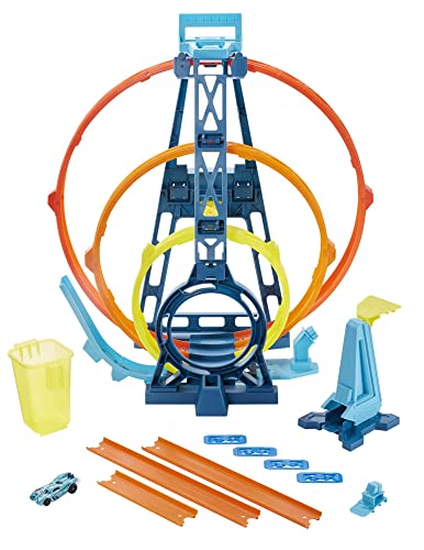 Hot Wheels GYP65 - Track Builder Unlimited Triple Loop Kit, Spielzeug...