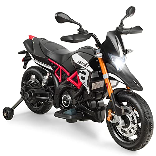 GOPLUS 12V Kinder Elektro-Motorrad mit Schweinwerfer/Musik, Kindermotorrad mit...