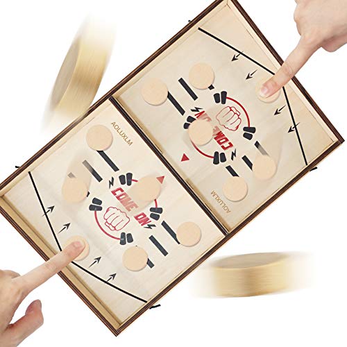 AOLUXLM Brettspiel Hockey Katapult Fast Sling Puck Game Bouncing Tisch Tragbares...