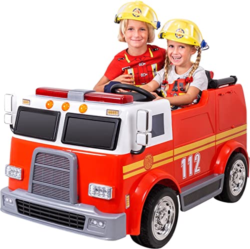 Actionbikes Motors Kinder Elektroauto Feuerwehr LL911 - 2 x 45 Watt Motor - Eva...