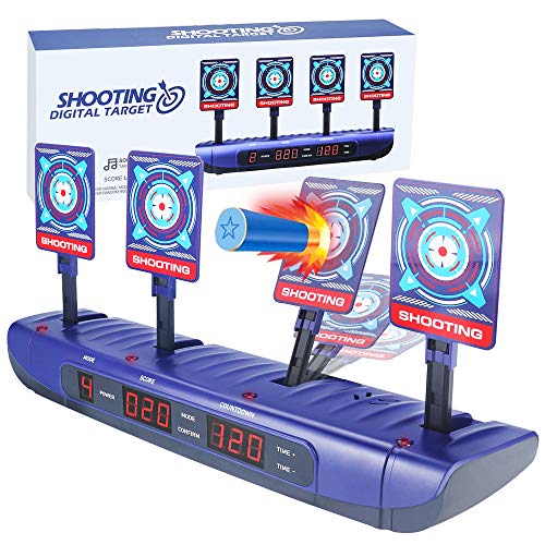 Zielscheibe für Nerf Pistole, 4 Spielmodi & 4 Ziele Elektronische Wertung...