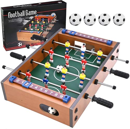 Goldge Mini Kickertisch Fußballtisch Kicker inkl. 4 Kickerbälle Maße 34.5 *...