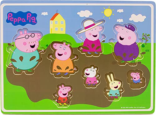 Peppa Pig Holzspielzeug Brettspiel Brett Puzzlespiel Spielzeug Lernspielzeug...