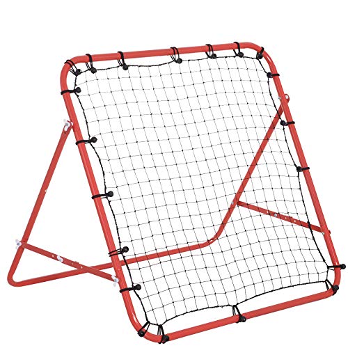 HOMCOM Fußball Rebounder Kickback Tor Rückprallwand Netz für Baseball...