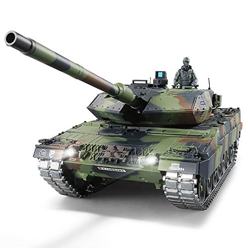 RC Panzer mit Schussfunktion ferngsteuert 'German Leopard 2A6' Heng Long 1:16...